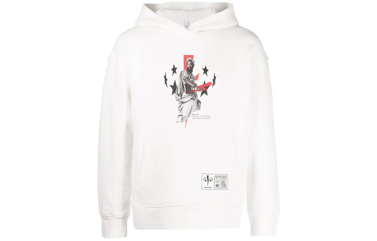 Neil Barrett x James Harden Emperor of Basketball FW21 Graphic Hoodie Beige Mens BJS739SR508S3186