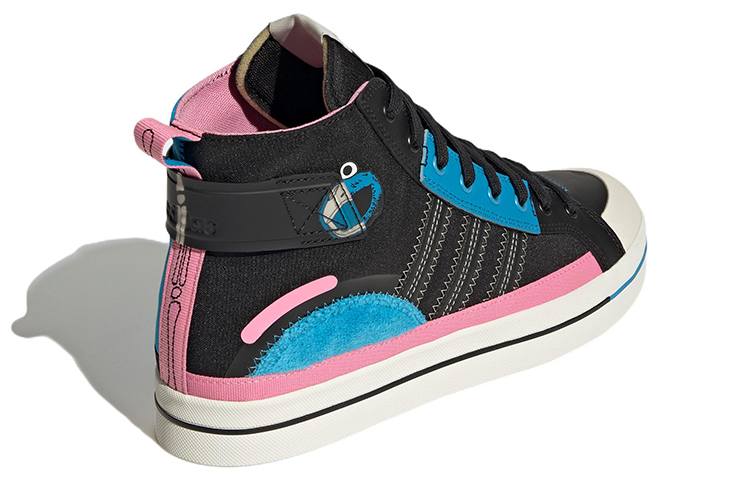 Shop adidas neo City Canvas Hi SSJF x Sesame Street x JF 'Hitam Biru Pink' GY2189