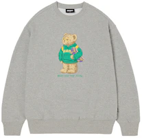 Nerdy Bear Graphic Crewneck Pullover Sweatshirt Unisex - Heather Gray PNES23KC0545 Nerdy Bear Graphic Crewneck Pullover Sweatshirt Unisex - Heather Gray PNES23KC0545