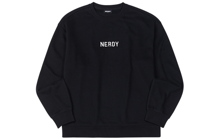 Nerdy Black Logo Crewneck Pullover Sweatshirt Unisex Casual Fit. PNEW20KC0901