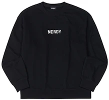 Nerdy Black Logo Crewneck Pullover Sweatshirt Unisex Casual Fit. PNEW20KC0901 Nerdy Black Logo Crewneck Pullover Sweatshirt Unisex Casual Fit. PNEW20KC0901