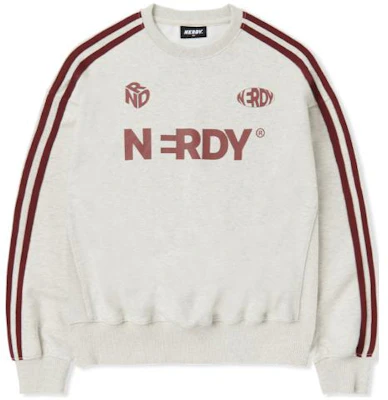 Nerdy BLENK 系列條紋灰色圓領衛衣 男女通用 PNES23KC5704 Buy Nerdy BLENK 系列條紋灰色圓領衛衣 男女通用 PNES23KC5704