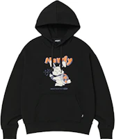 Nerdy Cartoon Bunny Logo Print Loose Fit Hoodie Unisex BLACK PNES23KE0601-1 Nerdy Cartoon Bunny Logo Print Loose Fit Hoodie Unisex BLACK PNES23KE0601-1