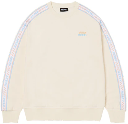 奶油色格紋Logo印花圓領衫 男女通用款 PNES23KC0402 Buy 奶油色格紋Logo印花圓領衫 男女通用款 PNES23KC0402