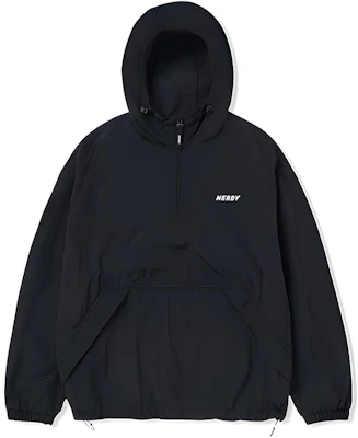 Nerdy 經典 logo 半拉鍊黑色連帽外套 男女款 PNES23WI0301 Buy Nerdy 經典 logo 半拉鍊黑色連帽外套 男女款 PNES23WI0301