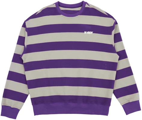 復古條紋圓領長袖衛衣 中性款 深紫色 PNED23SW0542 Buy 復古條紋圓領長袖衛衣 中性款 深紫色 PNED23SW0542