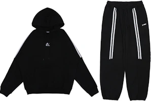 Nerdy Color-Block Stripe Casual Long-Sleeve Sweatshirt Set Unisex Black PNED23HD1001/PNED23SP0701 Nerdy Color-Block Stripe Casual Long-Sleeve Sweatshirt Set Unisex Black PNED23HD1001/PNED23SP0701