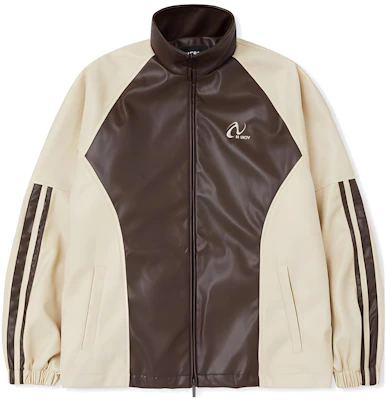 Nerdy Color Block Logo Print Stand Collar Jacket Brown Unisex PNEF23TR1341 Buy Nerdy Color Block Logo Print Stand Collar Jacket Brown Unisex PNEF23TR1341
