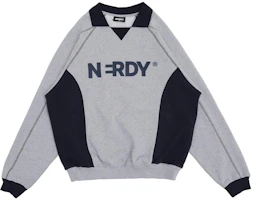 Nerdy Colorblock Biker Sweatshirt Light Gray Unisex PNEQ23SW0245 Nerdy Colorblock Biker Sweatshirt Light Gray Unisex PNEQ23SW0245