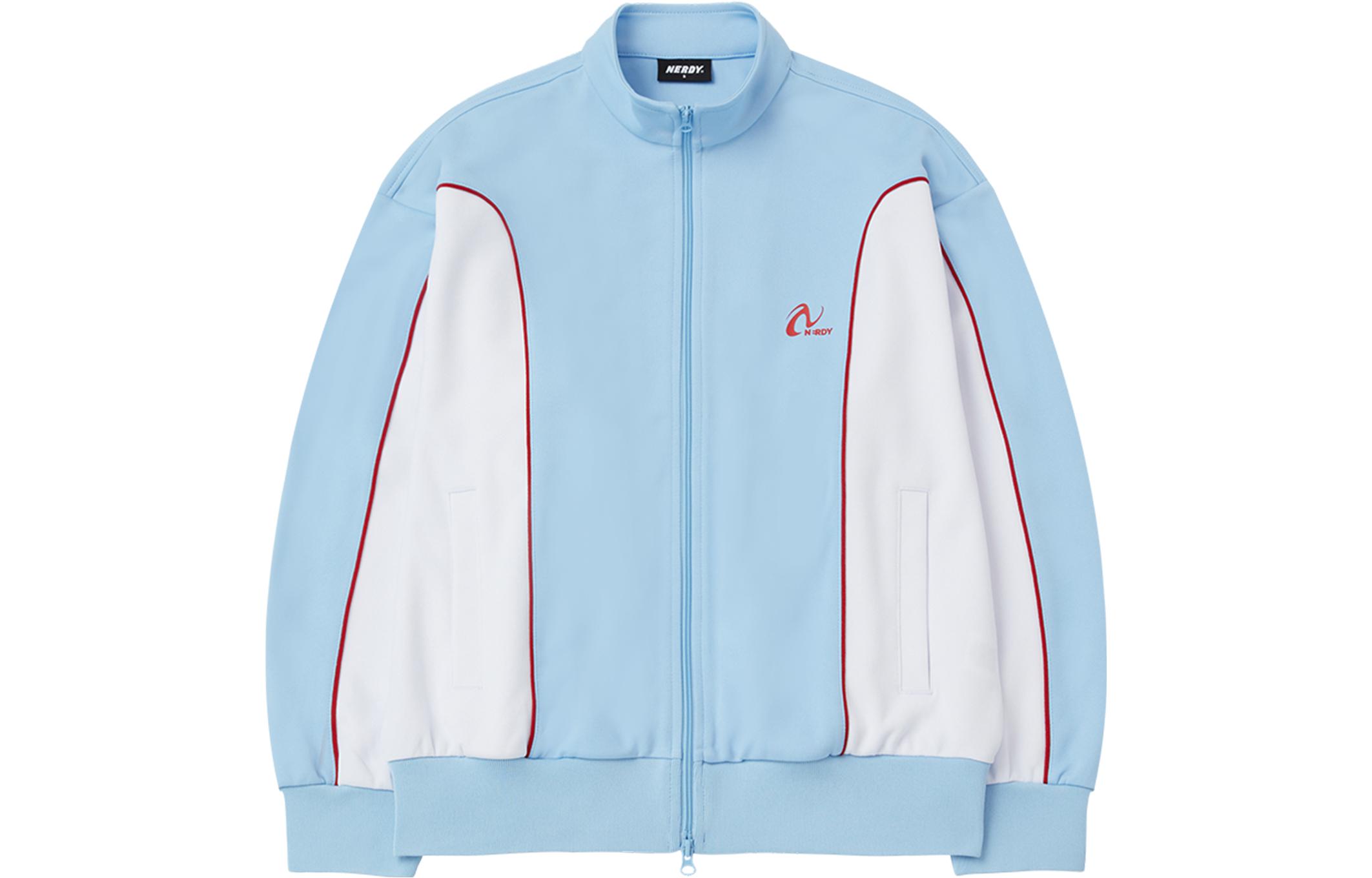 Nerdy Colorblock Logo Long-Sleeve Jacket Unisex Blue PNEF23TR1114