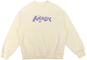 Nerdy FW22 Beige Pullover Sweatshirt with Fun Logo Print - Unisex PNEC22KC2002 Nerdy FW22 Beige Pullover Sweatshirt with Fun Logo Print - Unisex PNEC22KC2002