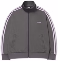 Nerdy FW22 Enwai Charcoal Stripe Print Track Top Unisex Gray. PNEF22KA0420 Nerdy FW22 Enwai Charcoal Stripe Print Track Top Unisex Gray. PNEF22KA0420