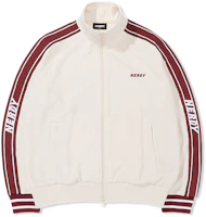 Nerdy FW22 Knit Logo Track Jacket Cream Unisex Casual Sportswear. PNEF22KA0202 Nerdy FW22 Knit Logo Track Jacket Cream Unisex Casual Sportswear. PNEF22KA0202