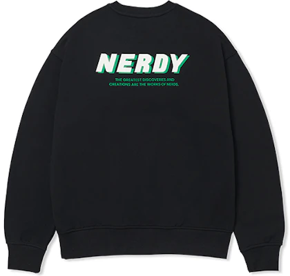 Nerdy FW22 黑色大學T 男女款 過大版 Logo印花設計 層次感 經典 PNEF22KC1001 Buy Nerdy FW22 黑色大學T 男女款 過大版 Logo印花設計 層次感 經典 PNEF22KC1001