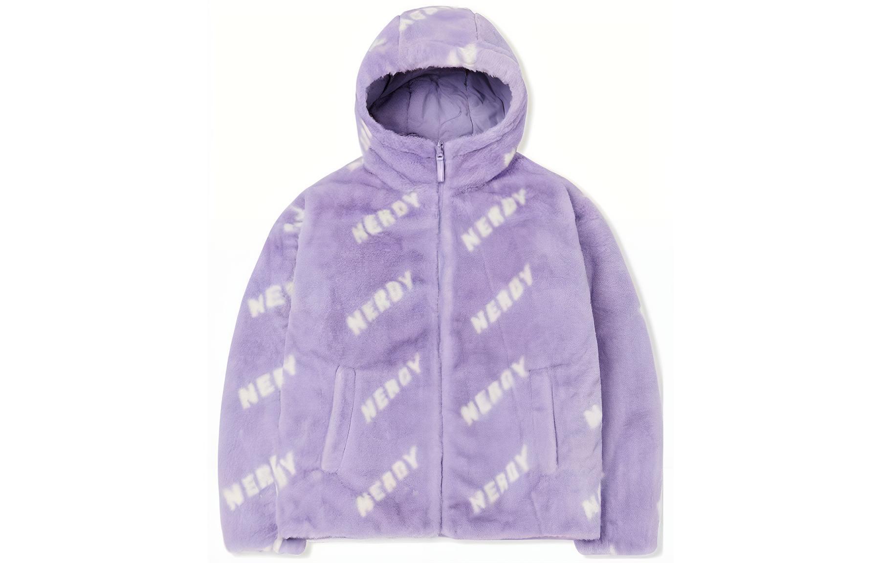 Nerdy FW22 Purple Reversible Logo Hoodie Zip Jacket Unisex PNEW22KJ0736