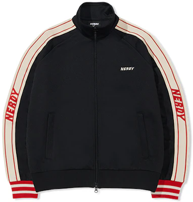 Nerdy FW22 Retro Sports Logo Tape Jacket Black - Unisex PNEF22KA0201 Buy Nerdy FW22 Retro Sports Logo Tape Jacket Black - Unisex PNEF22KA0201