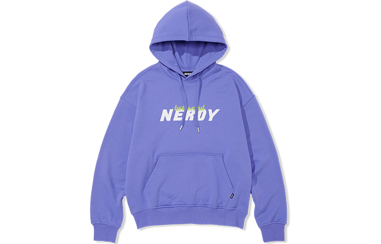 Nerdy FW2 Dual Logo Layered Hoodie Purple Unisex. PNEF22KE1017
