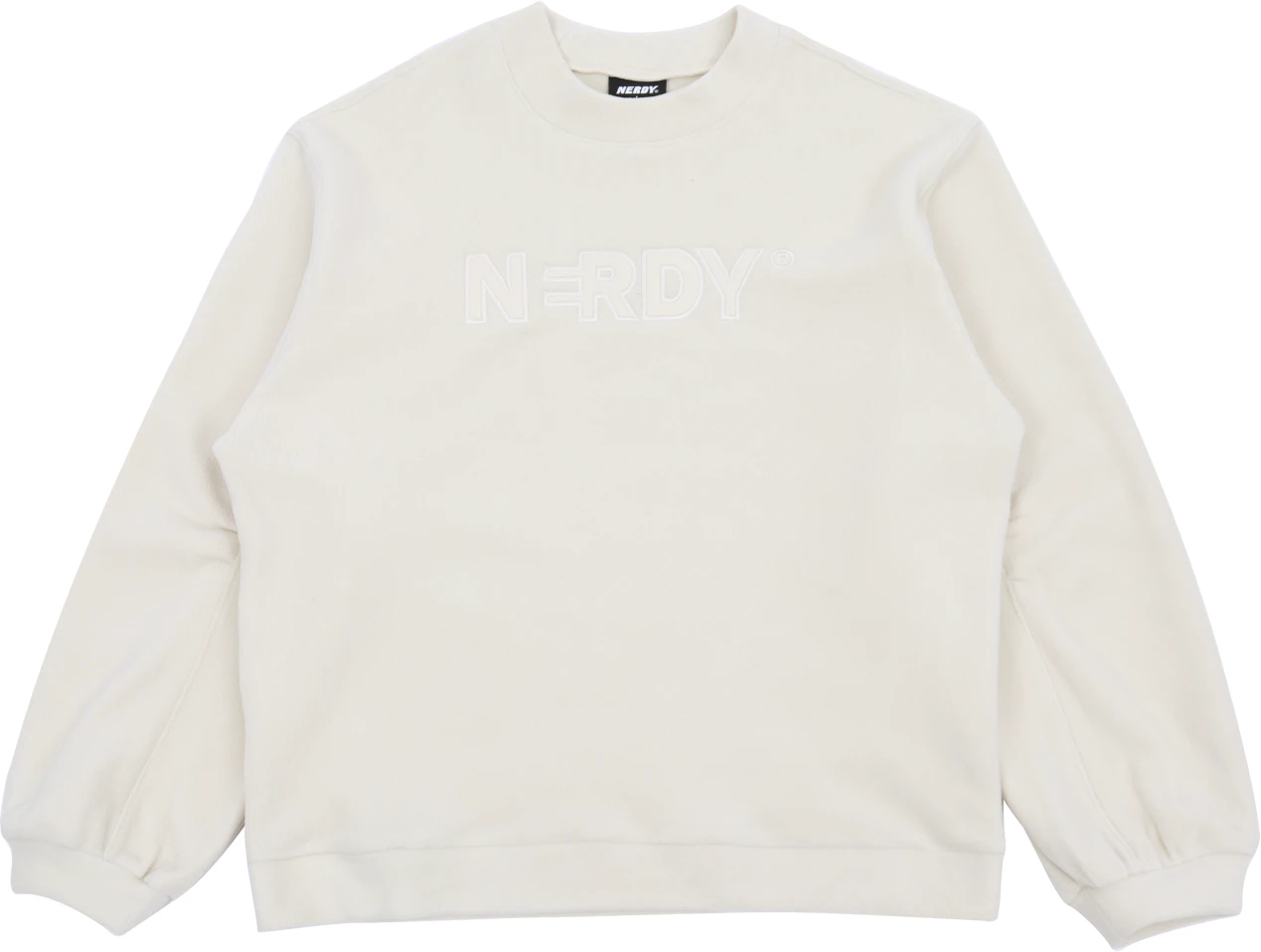 nerdy-letter-print-crewneck-long-sleeve-sweatshirt-unisex-off-white-pned-23-sw-0303