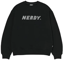Nerdy Letter Print Crewneck Long Sleeve Sweatshirt Unisex BLACK PNEF22KC2701 Nerdy Letter Print Crewneck Long Sleeve Sweatshirt Unisex BLACK PNEF22KC2701