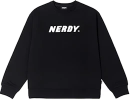 Nerdy Logo Print Crewneck Pullover Sweatshirt Unisex BLACK PNES20KC1501 Nerdy Logo Print Crewneck Pullover Sweatshirt Unisex BLACK PNES20KC1501