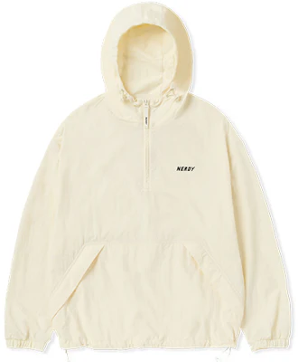 潮流標誌印花半拉鍊連帽外套 中性 淡黃色 PNES23WI0303 Buy 潮流標誌印花半拉鍊連帽外套 中性 淡黃色 PNES23WI0303