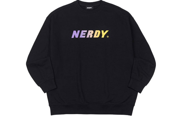 Nerdy Logo Printed Pullover Crewneck Loose Sweatshirt Unisex PNEF20KC12
