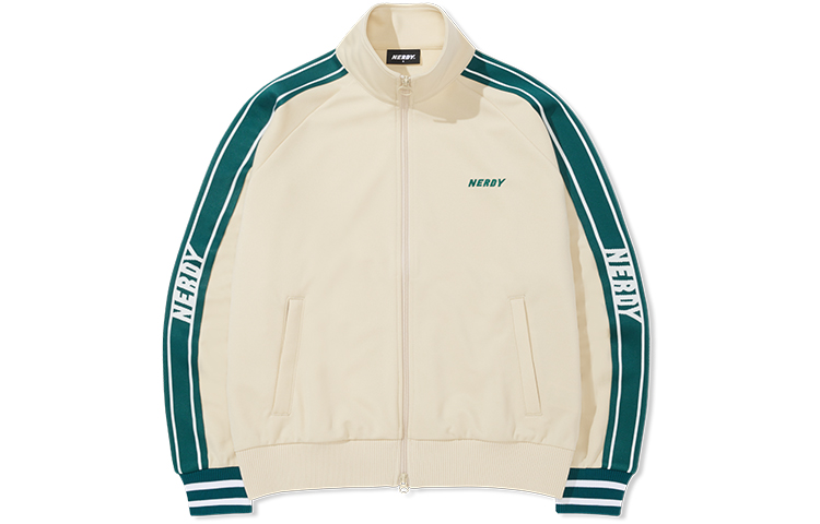 Nerdy Logo Tape Jacquard Sleeve Casual Sports Jacket - Unisex PNEF22KA0230