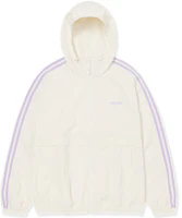 Nerdy NY Series Double Bar Logo Hoodie Jacket Unisex Cream Color PNES23WJ0102 Nerdy NY Series Double Bar Logo Hoodie Jacket Unisex Cream Color PNES23WJ0102