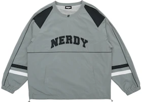 Nerdy Patch Logo Contrast Letter Pullover Sweatshirt Unisex - Navy Blue PNEC23WJ0716 Nerdy Patch Logo Contrast Letter Pullover Sweatshirt Unisex - Navy Blue PNEC23WJ0716