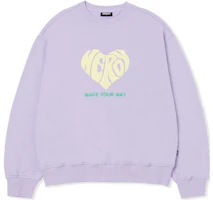 Nerdy Patterned Letter Print Crewneck Pullover Sweatshirt Unisex Purple PNEF22KC153 Nerdy Patterned Letter Print Crewneck Pullover Sweatshirt Unisex Purple PNEF22KC153