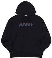 Nerdy Rainbow Logo Print Pullover Hoodie Unisex BLACK PNEW20KE0601 Nerdy Rainbow Logo Print Pullover Hoodie Unisex BLACK PNEW20KE0601