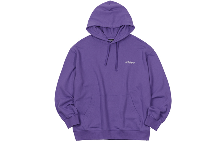 Nerdy Reflective Rainbow Logo Drawstring Hoodie Unisex Purple PNES20KT0417