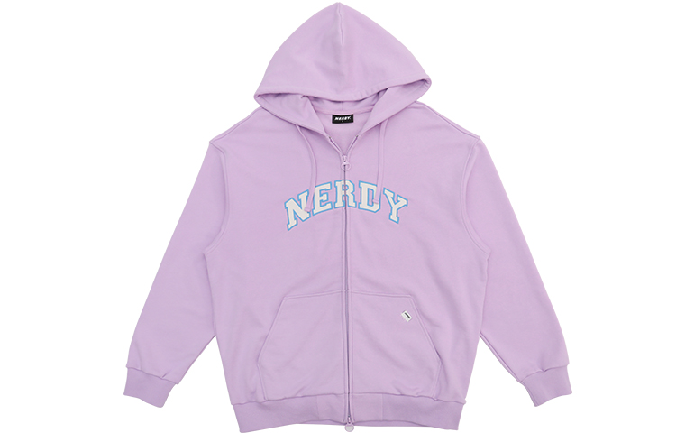 Nerdy Retro Logo Hoodie Purple Unisex PNEC22KE1417