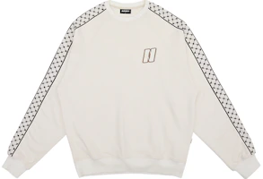 Nerdy Retro Monogram Logo Patchwork Pullover Sweatshirt Beige Unisex Fall Style PNEC22KC0902 Nerdy Retro Monogram Logo Patchwork Pullover Sweatshirt Beige Unisex Fall Style PNEC22KC0902