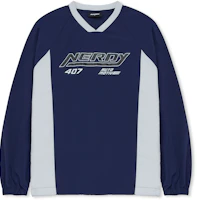 Nerdy Side Drawstring V-Neck Pullover Navy Unisex PNEF23LT0516 Nerdy Side Drawstring V-Neck Pullover Navy Unisex PNEF23LT0516