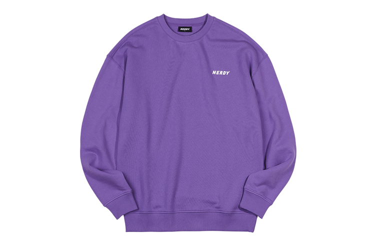 Nerdy Simple Casual Unisex Sweatshirt Purple PNES20KT1117