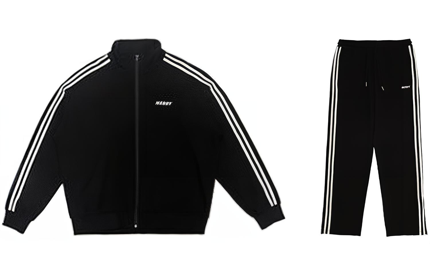 Nerdy Solid Color High-Neck Zip Sweatshirt & Pants Unisex Set PNEC22KA15/PNEC22KB15