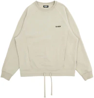 Nerdy Spliced Crewneck Pullover Casual Sweatshirt Unisex Light Beige PNED23SW0130 Nerdy Spliced Crewneck Pullover Casual Sweatshirt Unisex Light Beige PNED23SW0130