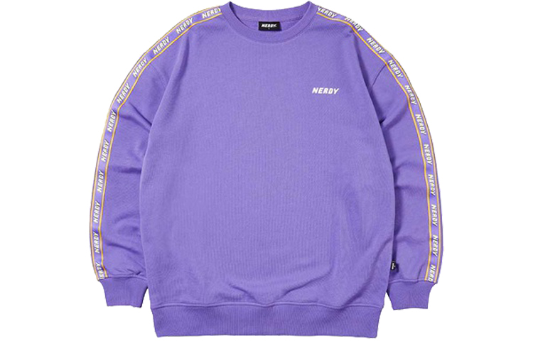 Nerdy SS21 Purple Loose Fit Crewneck Sweatshirt Unisex PNES21KC1917