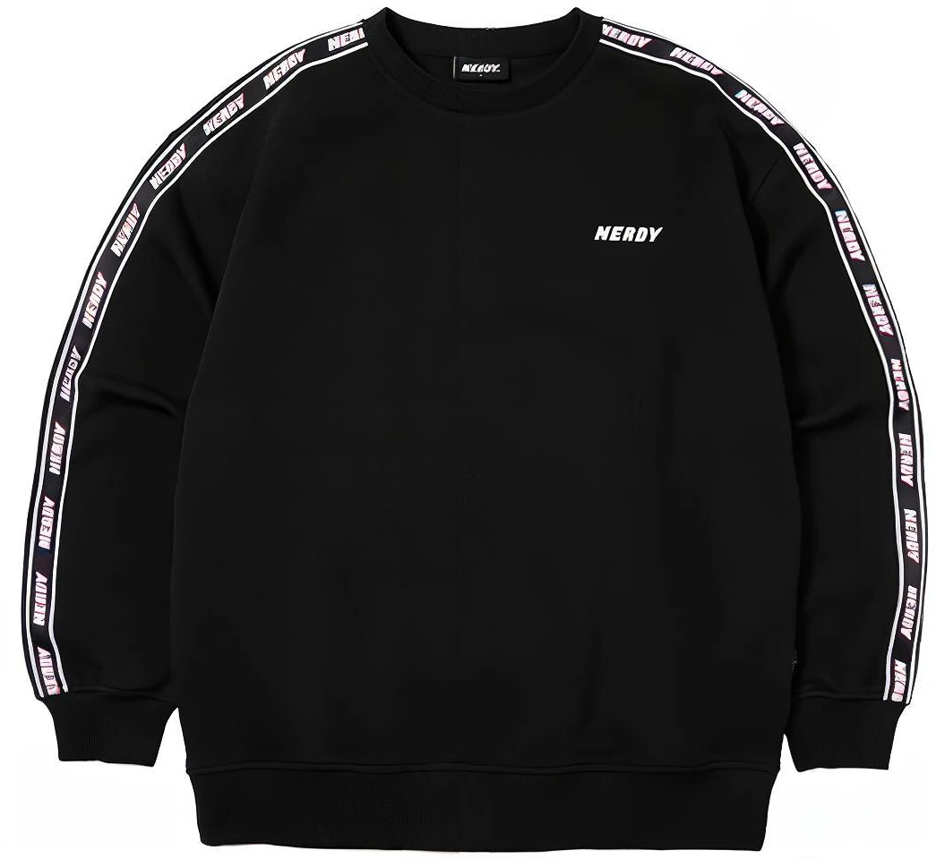 nerdy-ss-21-unisex-loose-fit-black-pullover-sweatshirt-with-striped-design-pnes-21-kc-1901
