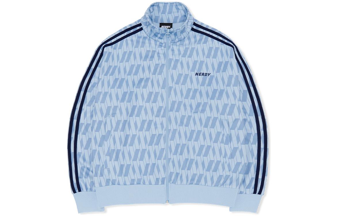 Nerdy SS22 All-Over Logo Track Jacket Unisex Blue PNES21KA2114