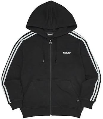 Nerdy SS22 黑色字母印花拉鍊連帽外套 男女通用款 PNES22KE0701 Buy Nerdy SS22 黑色字母印花拉鍊連帽外套 男女通用款 PNES22KE0701