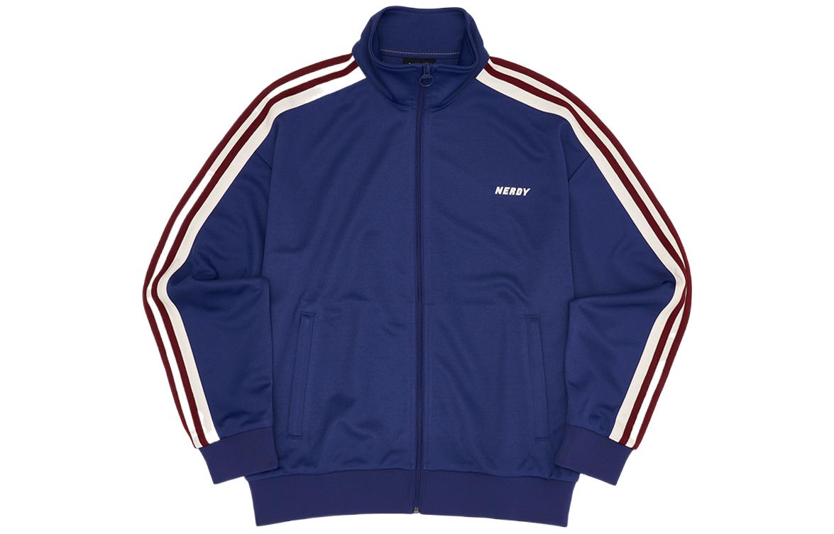 Nerdy SS22 Candy Colorblock Striped Track Jacket Unisex Blue PNES22KA1616
