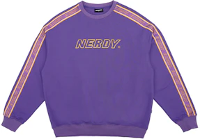 Nerdy SS22 Classic Logo Tape Pullover Crewneck Sweatshirt Unisex Purple PNEC22KC1217 Nerdy SS22 Classic Logo Tape Pullover Crewneck Sweatshirt Unisex Purple PNEC22KC1217