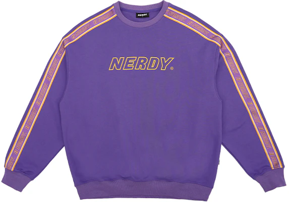 Nerdy SS22 Classic Logo Tape Pullover Crewneck Sweatshirt Unisex Purple PNEC22KC1217 Buy Nerdy SS22 Classic Logo Tape Pullover Crewneck Sweatshirt Unisex Purple PNEC22KC1217