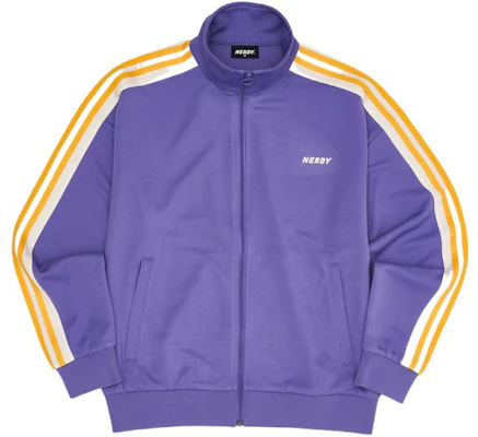 Nerdy SS22 拼色條紋運動外套 紫色 男女通用 PNES22KA1617 Buy Nerdy SS22 拼色條紋運動外套 紫色 男女通用 PNES22KA1617