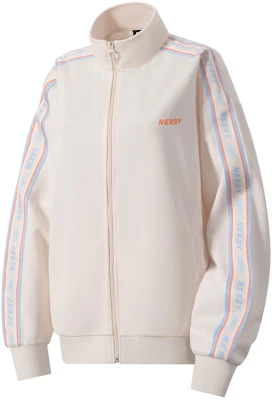 Nerdy SS22 奶油色側標拉鏈運動外套 男女通用 PNES22KA0102 Buy Nerdy SS22 奶油色側標拉鏈運動外套 男女通用 PNES22KA0102