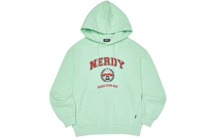 Nerdy SS22 Mint Letter Print Long Sleeve Sweatshirt Unisex. PNES22KE1212