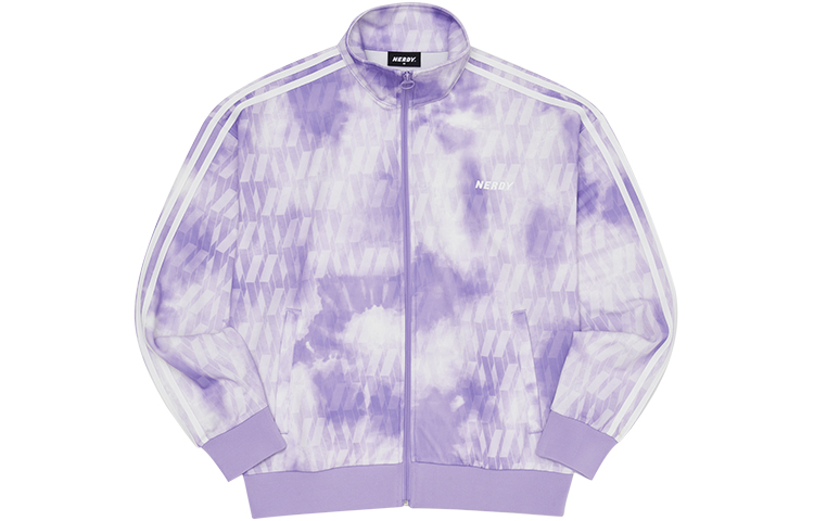 Nerdy SS22 Tie-Dye Zip Striped Track Jacket Unisex Purple - Perfect Gift Choice PNES22KA0217