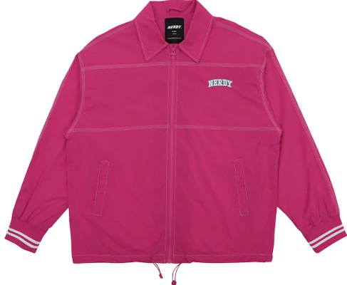 Nerdy SS23 刺繡拼接教練外套 男女款 - 亮粉色 PNEC23WJ0428 Buy Nerdy SS23 刺繡拼接教練外套 男女款 - 亮粉色 PNEC23WJ0428